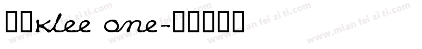 克利Klee One字体转换
